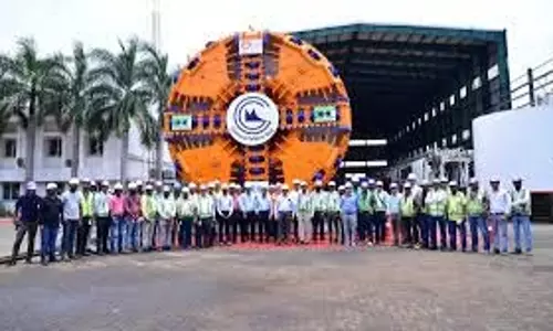 सीएमआरएल ने कोलाथुर में सुरंग खोदने के लिए टनल बोरिंग मशीन शुरू की