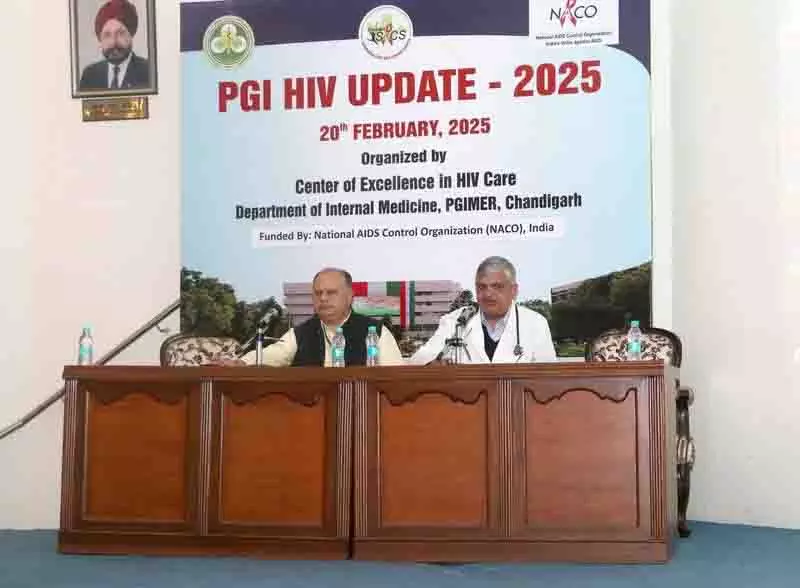 PGI ने डॉक्टरों, नर्सों, स्वास्थ्य कर्मचारियों के लिए ‘एचआईवी अपडेट 2025’ पर CMEआयोजित की PGI ने डॉक्टरों, नर्सों, स्वास्थ्य कर्मचारियों के लिए ‘एचआईवी अपडेट 2025’ पर CMEआयोजित की
