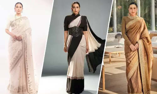 Lifestyle: करिश्मा कपूर की साड़ियां और एक्सेसरीज ऑफिस इवेंट के लिए हैं परफेक्ट