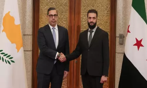 साइप्रस के विदेश मंत्री ने Syria की पहली यात्रा में सशर्त मदद की पेशकश की साइप्रस के विदेश मंत्री ने Syria की पहली यात्रा में सशर्त मदद की पेशकश की