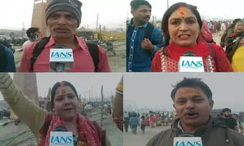 महाशिवरात्रि से पहले संगम तट पर जुटने लगे श्रद्धालु, बोले 41 दिन बाद भी व्यवस्था जबरदस्त