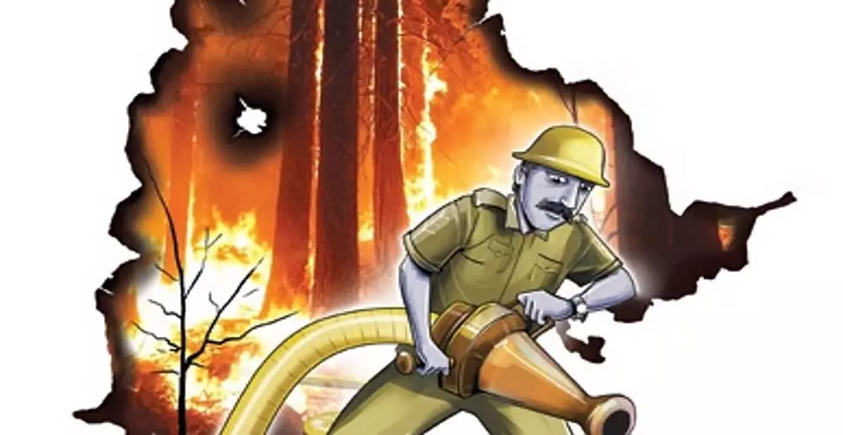 Tamil Nadu: अधिकारियों ने छह घंटे की मशक्कत के बाद जंगल की आग बुझाई Tamil Nadu: अधिकारियों ने छह घंटे की मशक्कत के बाद जंगल की आग बुझाई