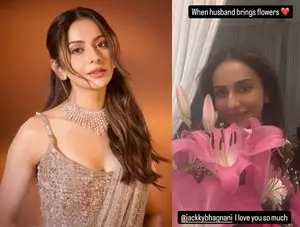 पति जैकी भगनानी द्वारा फूल लाए जाने पर Rakul ने खुशी जाहिर की पति जैकी भगनानी द्वारा फूल लाए जाने पर Rakul ने खुशी जाहिर की