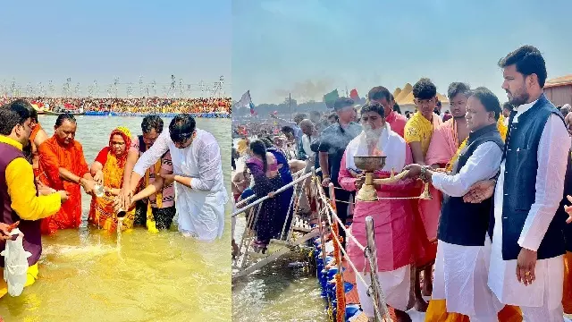 Kumbh Mela 2025: ओडिशा के मुख्यमंत्री मोहन माझी ने त्रिवेणी संगम में पवित्र स्नान किया Kumbh Mela 2025: ओडिशा के मुख्यमंत्री मोहन माझी ने त्रिवेणी संगम में पवित्र स्नान किया
