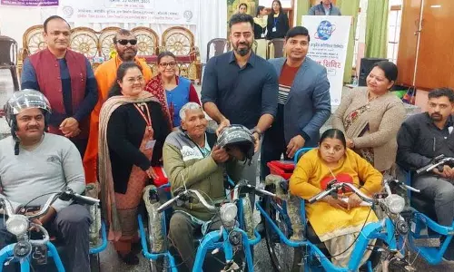 Una में 40 लाभार्थियों को इलेक्ट्रिक ट्राइसाइकिलें मिलीं