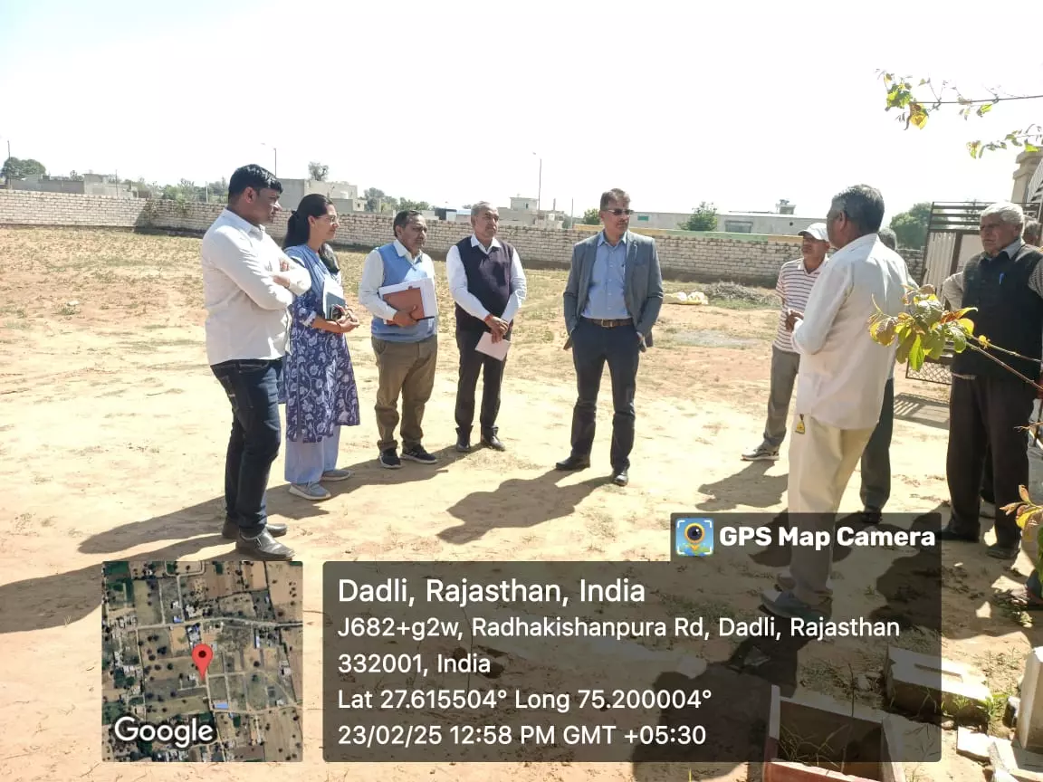 Sikar: जल जीवन मिशन के अधीन ग्राम पंचायत राधिाकिशनपुरा का किया निरीक्षण Sikar: जल जीवन मिशन के अधीन ग्राम पंचायत राधिाकिशनपुरा का किया निरीक्षण