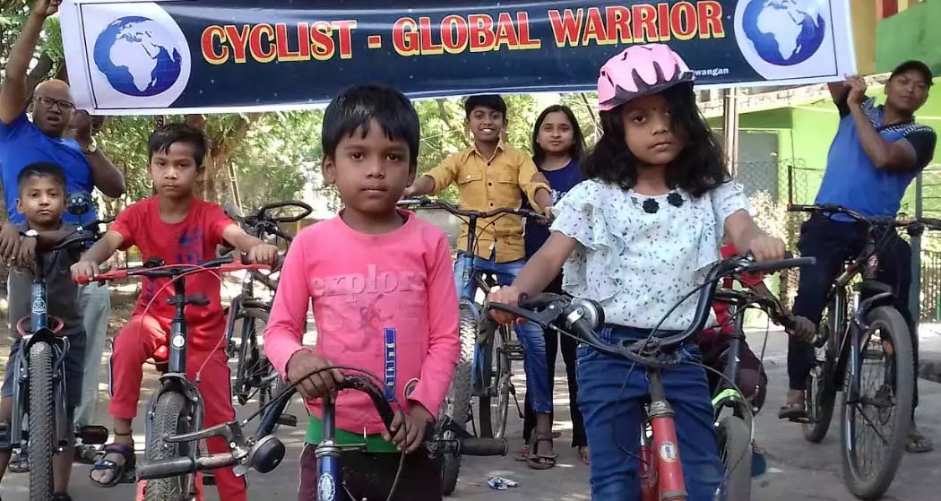 मरोदा सेक्टर मे साईकिल रैली निकाली गई मरोदा सेक्टर मे साईकिल रैली निकाली गई