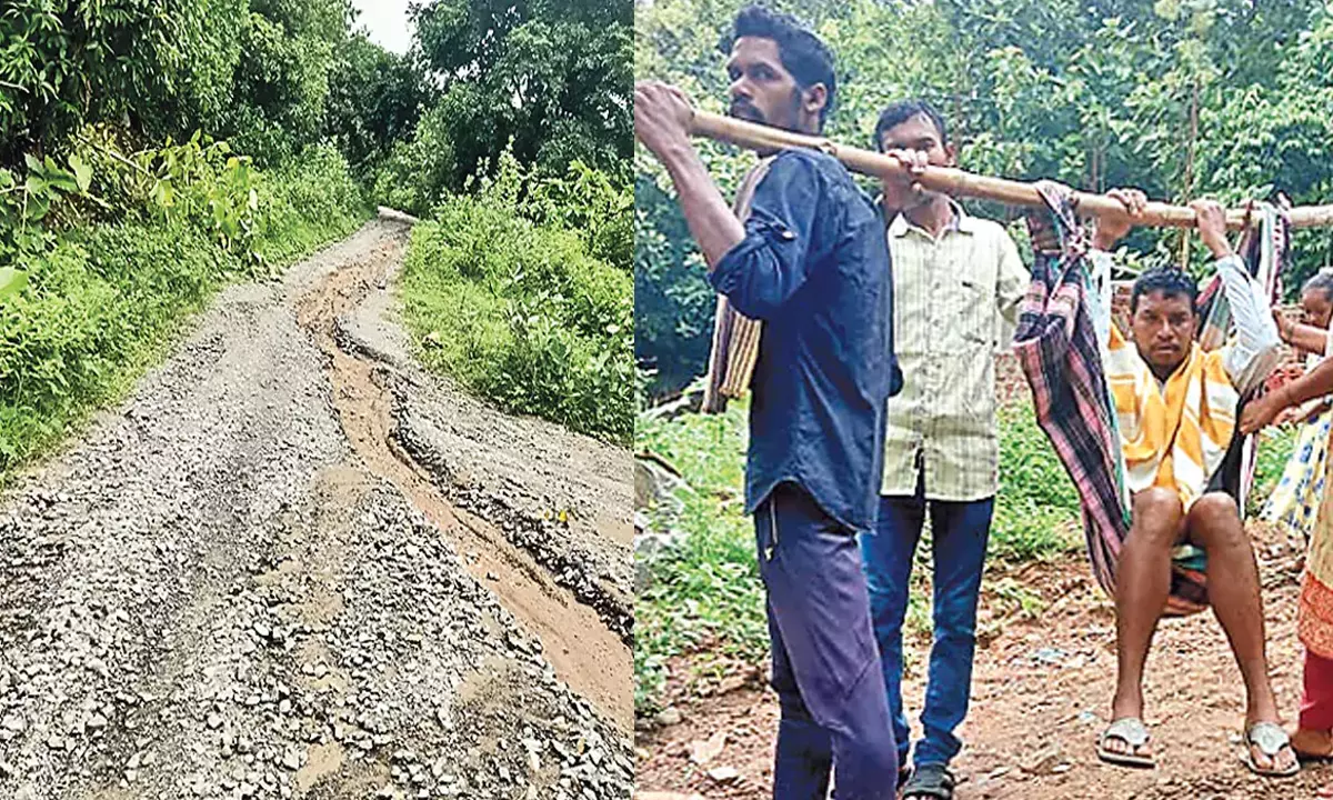 Andhra: गांवों में अभी तक उचित सड़क नहीं Andhra: गांवों में अभी तक उचित सड़क नहीं