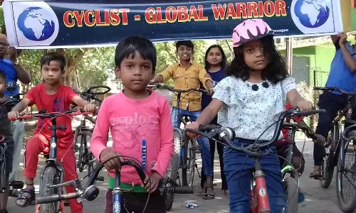 मरोदा सेक्टर मे साईकिल रैली निकाली गई