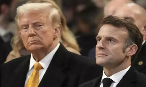 Trump ने फ्रांसीसी राष्ट्रपति मैक्रों से मुलाकात की Trump ने फ्रांसीसी राष्ट्रपति मैक्रों से मुलाकात की