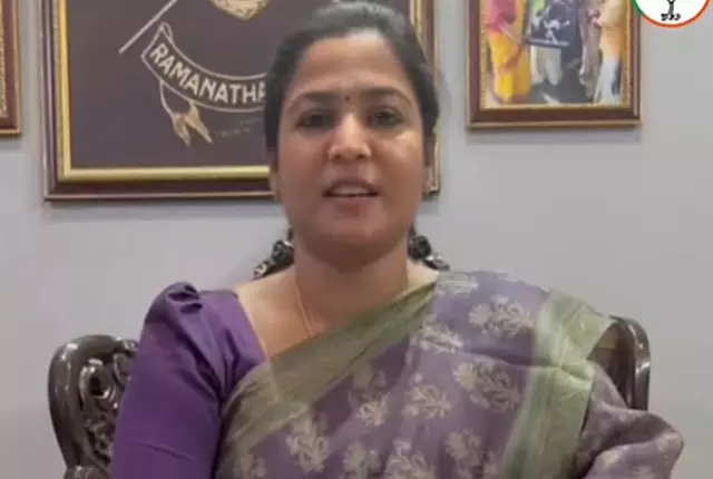 Tamil Nadu: रंजना नचियार ने भाजपा छोड़ी वह अपनी पार्टी शुरू कर रही Tamil Nadu: रंजना नचियार ने भाजपा छोड़ी वह अपनी पार्टी शुरू कर रही