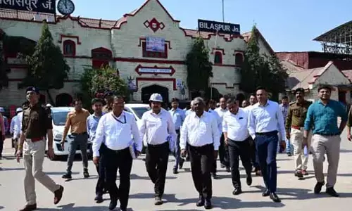महाप्रबंधक तरूण प्रकाश ने बिलासपुर जोन का किया निरीक्षण