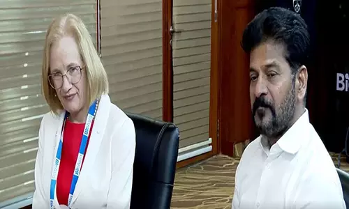 तेलंगाना के CM ने निवेश संभावनाओं पर चर्चा के लिए ऑस्ट्रेलियाई प्रतिनिधिमंडल से की मुलाकात तेलंगाना के CM ने निवेश संभावनाओं पर चर्चा के लिए ऑस्ट्रेलियाई प्रतिनिधिमंडल से की मुलाकात