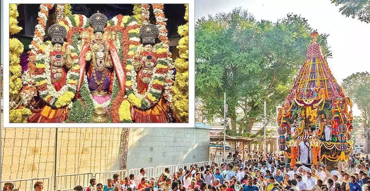 Andhra: श्रीनिवास मंगपुरम में रथोत्सव आयोजित हुआ Andhra: श्रीनिवास मंगपुरम में रथोत्सव आयोजित हुआ