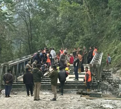 Nagaland : बीआरओ बेली ब्रिज के साथ द्ज़ोंगू में संपर्क बहाल Nagaland : बीआरओ बेली ब्रिज के साथ द्ज़ोंगू में संपर्क बहाल