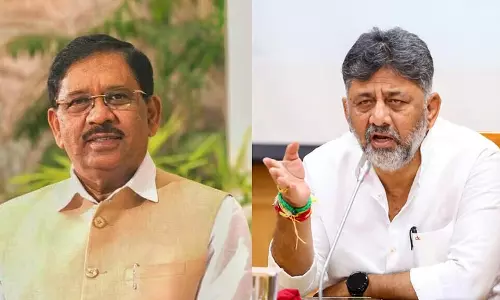 गारंटी योजनाएं वित्तीय बोझ हैं: DK ने कहा, परमेश्वर ने कांग्रेस का घोषणापत्र तैयार किया