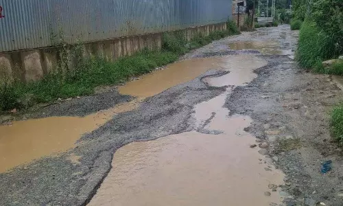 झेलम नदी के किनारे सड़क पर बड़ी दरारें आने से हाजिन के निवासी चिंतित झेलम नदी के किनारे सड़क पर बड़ी दरारें आने से हाजिन के निवासी चिंतित