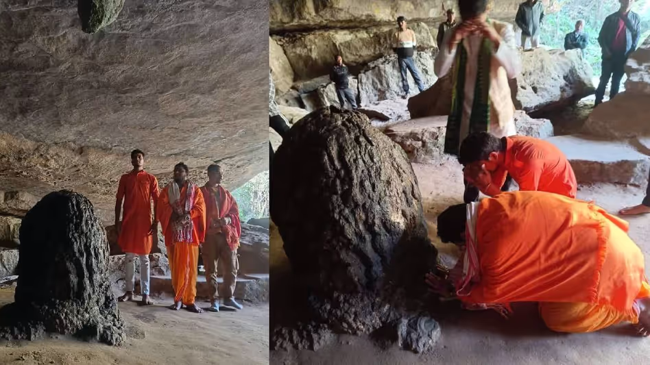 Assam की हिंदू संस्था ने मेघालय की मावजिम्बुइन गुफा में प्रार्थना की