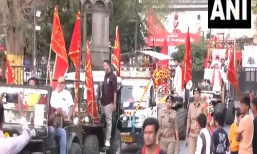Mahashivratri: भक्तों ने निकाली देवी भद्रकाली की 6.25 किलोमीटर लंबी भव्य नगर शोभा यात्रा