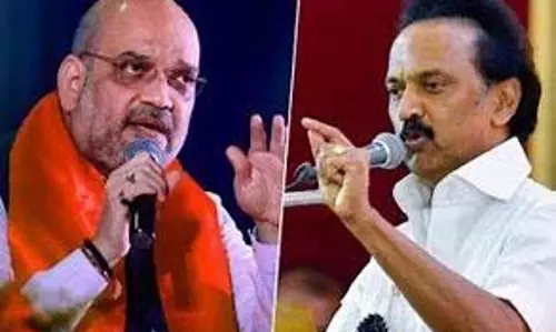 अमित शाह ने स्टालिन पर पलटवार किया अमित शाह ने स्टालिन पर पलटवार किया