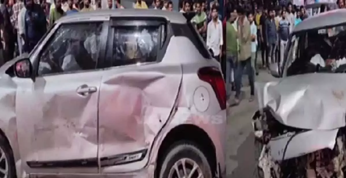 Telangana: मेट्रो खंभे से टकराई कार, 5 घायल Telangana: मेट्रो खंभे से टकराई कार, 5 घायल