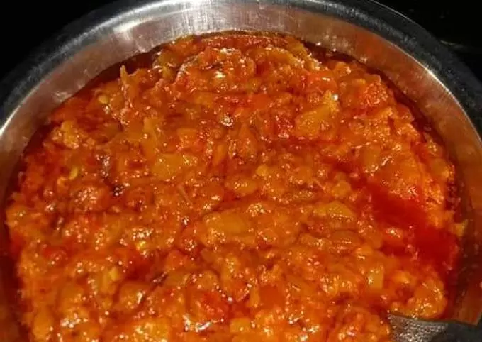 गीली लाल मिर्च सॉस रेसिपी गीली लाल मिर्च सॉस रेसिपी