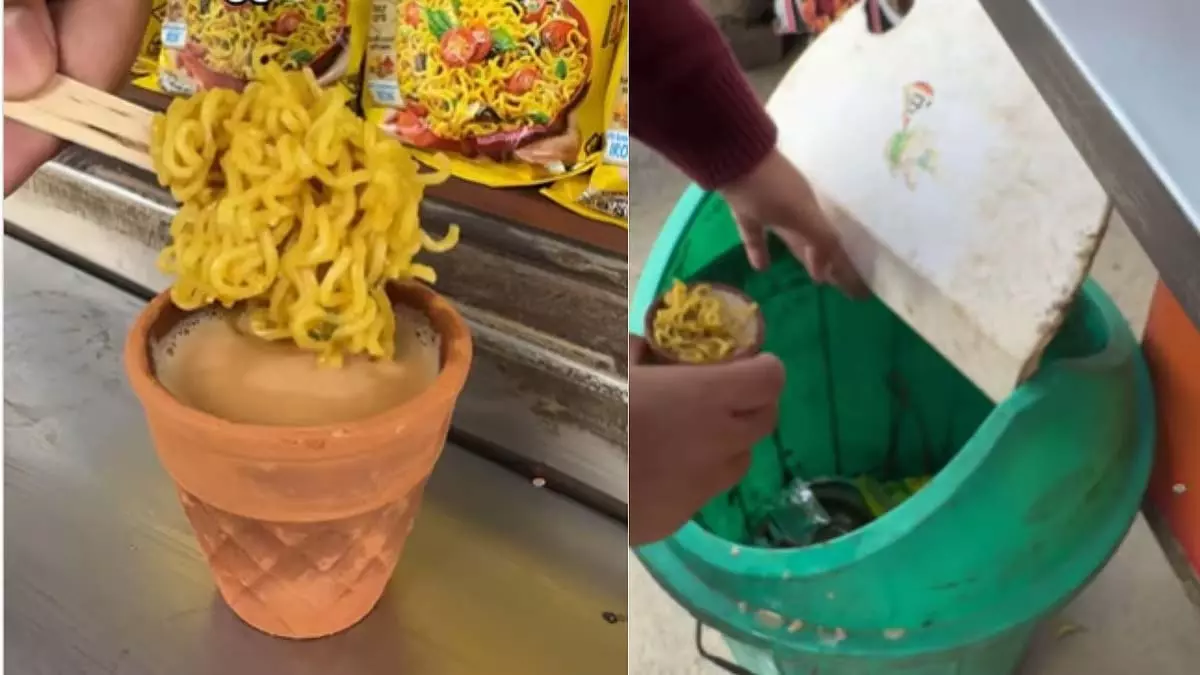 VIRAL VIDEO: शख्स ने चाय में डाला नूडल्स, फिर जो हुआ... VIRAL VIDEO: शख्स ने चाय में डाला नूडल्स, फिर जो हुआ...