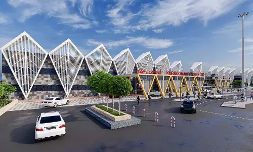 Kurnool रेलवे स्टेशन का नवीनीकरण धीमी गति से चल रहा Kurnool रेलवे स्टेशन का नवीनीकरण धीमी गति से चल रहा