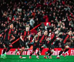 FA Cup: AFC बॉर्नमाउथ ने वॉल्व्स के खिलाफ पेनल्टी शूटआउट में 5-4 से जीत हासिल कर क्वार्टर फाइनल में प्रवेश किया FA Cup: AFC बॉर्नमाउथ ने वॉल्व्स के खिलाफ पेनल्टी शूटआउट में 5-4 से जीत हासिल कर क्वार्टर फाइनल में प्रवेश किया