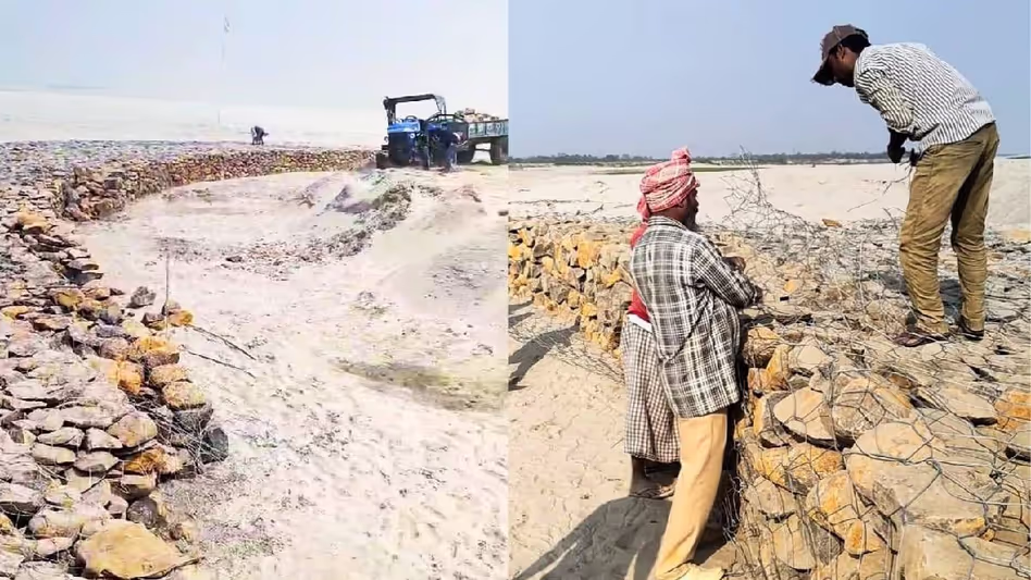 Assam : धुबरी के ग्रामीणों ने बिना सरकारी मदद के 1.3 किलोमीटर लंबा तटबंध बनाया