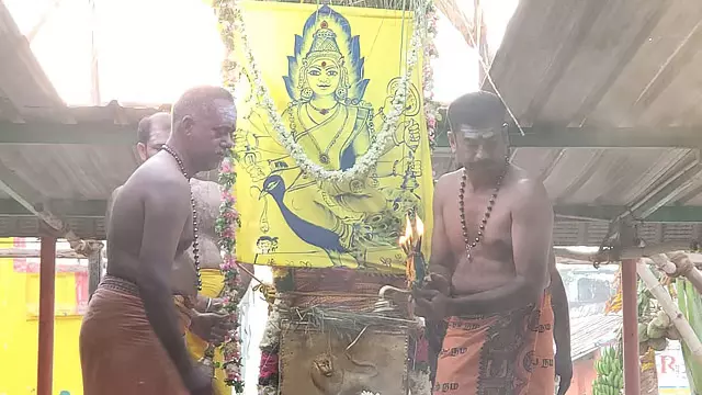 Tamil Nadu: नाथम मरिअम्मन मंदिर मासिक उत्सव ध्वजारोहण Tamil Nadu: नाथम मरिअम्मन मंदिर मासिक उत्सव ध्वजारोहण