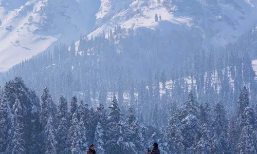 Kashmir में हुई बारिश, ताजा बर्फबारी Kashmir में हुई बारिश, ताजा बर्फबारी