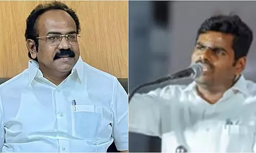 Tamil Nadu: आपका कमीशन कितना है? डीएमके और बीजेपी बारी-बारी से एक-दूसरे पर आरोप लगा रहे Tamil Nadu: आपका कमीशन कितना है? डीएमके और बीजेपी बारी-बारी से एक-दूसरे पर आरोप लगा रहे