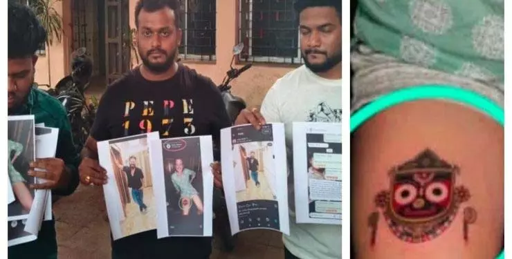 विदेशी महिला की जांघ पर भगवान जगन्नाथ का टैटू बनवाने पर ओडिशा में हंगामा, दो गिरफ्तार विदेशी महिला की जांघ पर भगवान जगन्नाथ का टैटू बनवाने पर ओडिशा में हंगामा, दो गिरफ्तार