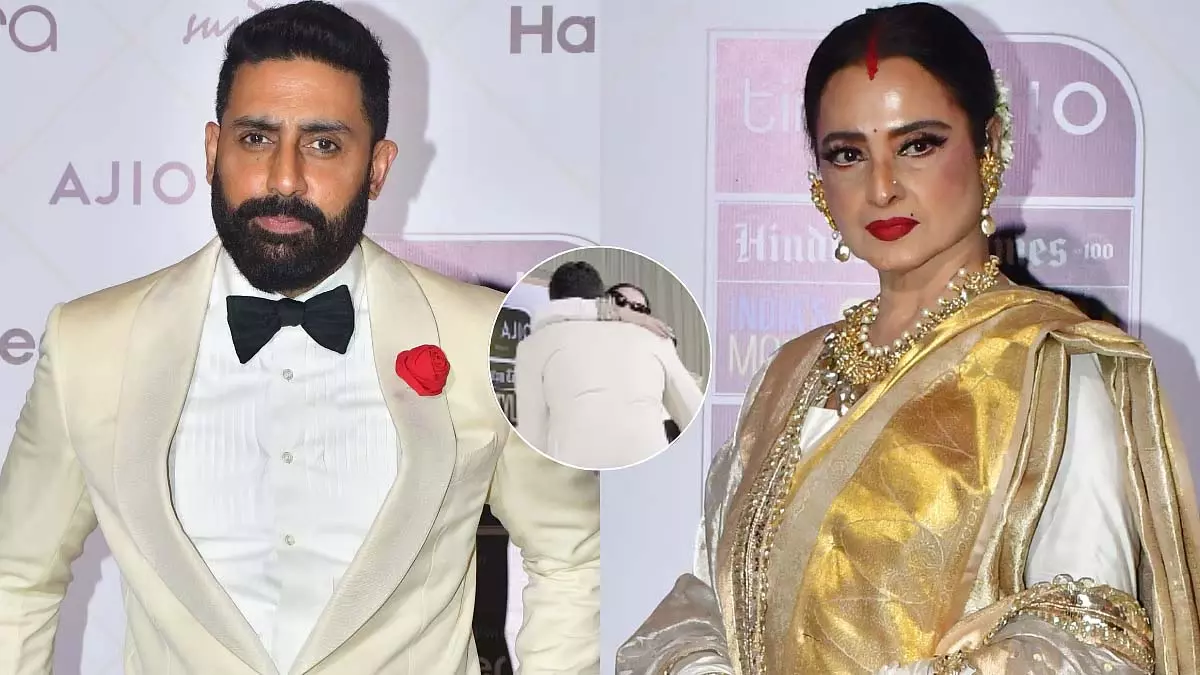 Mumbai में अवॉर्ड फंक्शन में अभिषेक बच्चन ने रेखा को गले लगाया Mumbai में अवॉर्ड फंक्शन में अभिषेक बच्चन ने रेखा को गले लगाया