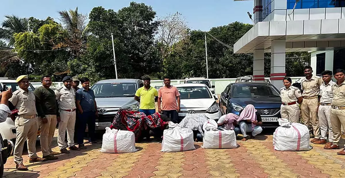 Odisha: 50 लाख रुपये के गांजे के साथ सात लोग गिरफ्तार Odisha: 50 लाख रुपये के गांजे के साथ सात लोग गिरफ्तार