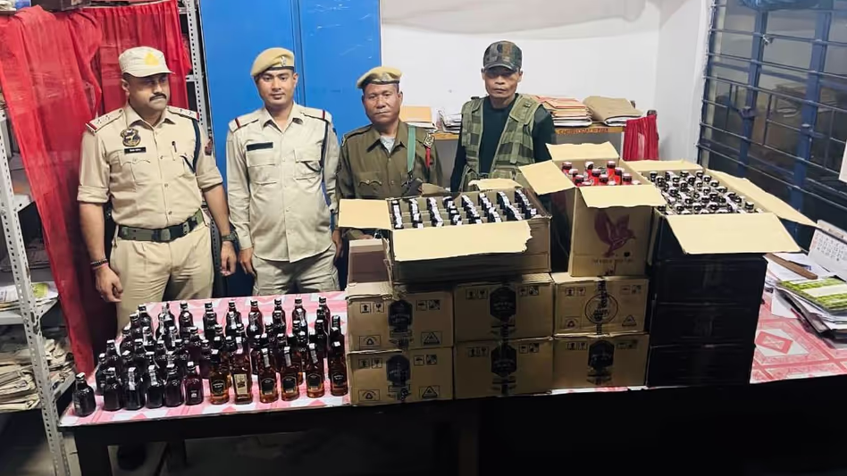 Assam पुलिस ने कछार में अलग-अलग अभियानों में 102 लीटर आईएमएफएल और ड्रग्स जब्त किए