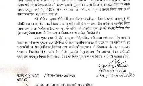 नशे में बच्चों के साथ किया था दुर्व्यवहार, टीचर निलंबित