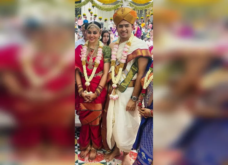 शादी के बंधन में बंधे भाजपा सांसद तेजस्वी सूर्या शादी के बंधन में बंधे भाजपा सांसद तेजस्वी सूर्या