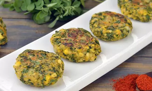 कॉर्न मेथी आलू टिक्की रेसिपी
