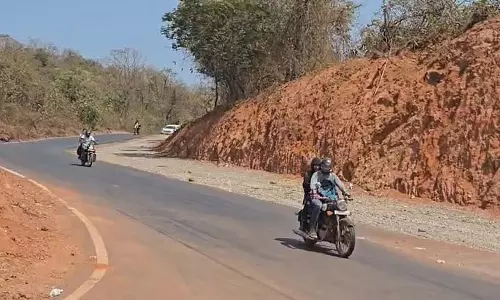 मालपे पेरनेम NH 66 सड़क की खतरनाक स्थिति