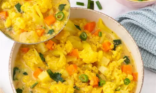 क्विनोआ फूलगोभी शोरबा रेसिपी