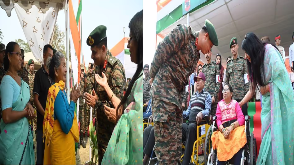भारतीय सेना ने पूर्व सैनिकों और युद्ध विधवाओं के सम्मान में असम में मेगा रैली का आयोजन