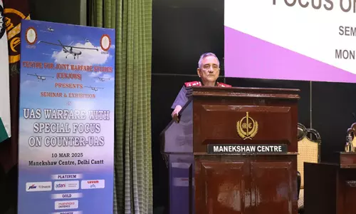 CDS जनरल ने सशस्त्र बलों के लिए समग्र काउंटर-UAS प्रणाली विकसित करने की आवश्यकता पर प्रकाश डाला
