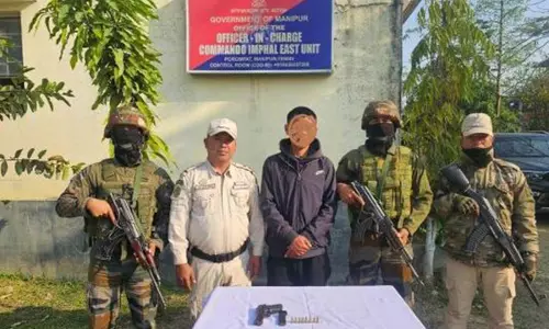 Manipur Police ने जारी सुरक्षा अभियान में कई गिरफ्तारियां की और हथियार जब्त किए