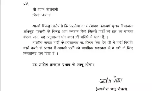 2 पार्षद बीजेपी से निष्कासित 2 पार्षद बीजेपी से निष्कासित