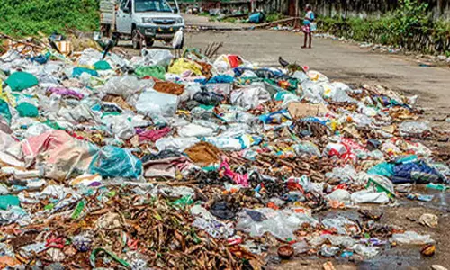 Karnataka: कर्नाटक में सड़क किनारे कीलों पर कूड़ा डाला जा रहा