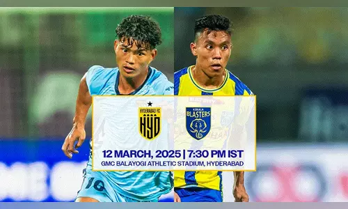 ISL: हैदराबाद एफसी ने अंतिम लीग चरण के मैच में केरल ब्लास्टर्स की मेजबानी की