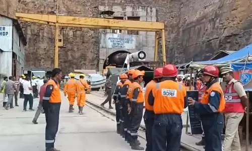 Telangana सुरंग ढहने से फंसे श्रमिकों की तलाश 19वें दिन भी जारी