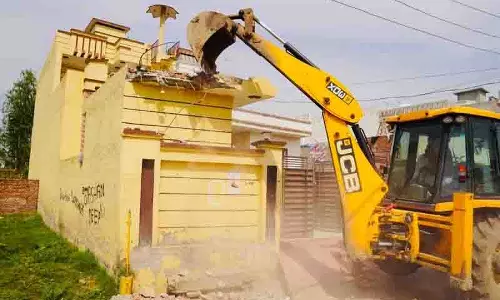 Sangrur में ड्रग तस्कर का घर ध्वस्त